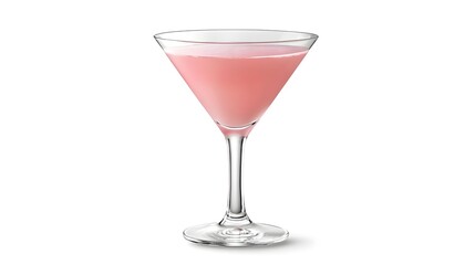 Pink Cocktail in Classic Martini Glass for Elegant Celebrations