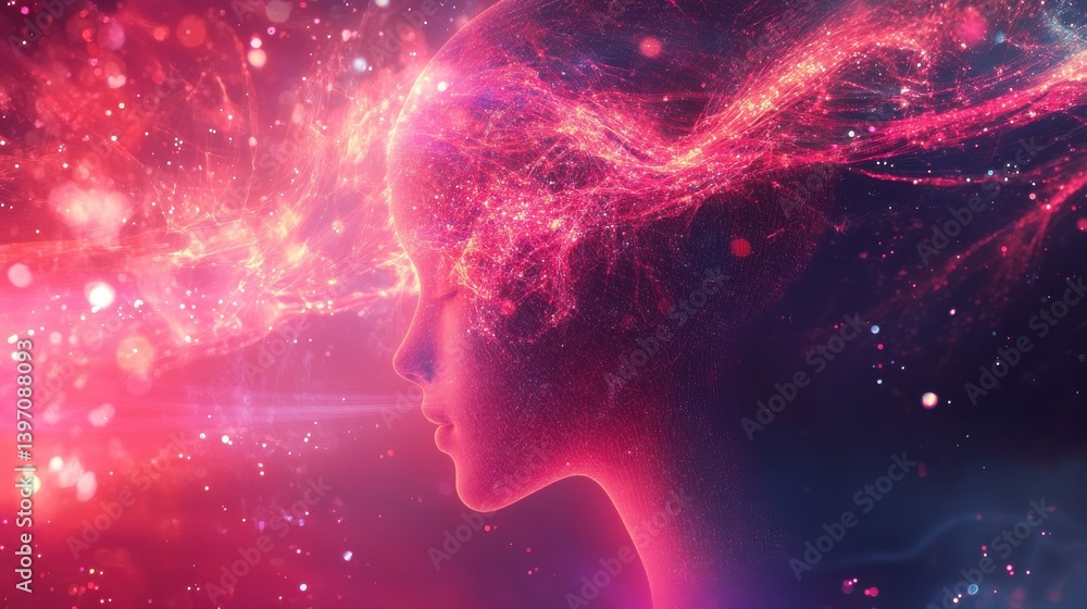 Poster digital background perfect for tech processes, neural networks, artificial intelligence, data transf