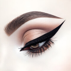 female eye with mascara