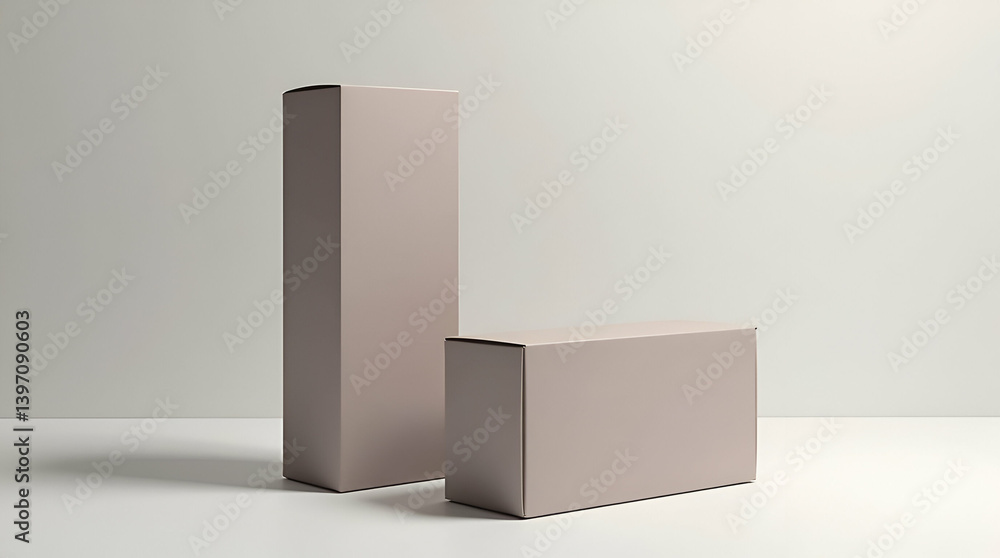 Poster contemporary packaging box mockup design showcasing dynamic structure refined details and modern aes