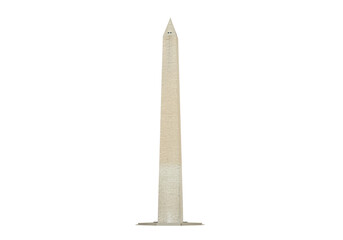 Isolated Washington Monument, Iconic Landmark on White Background