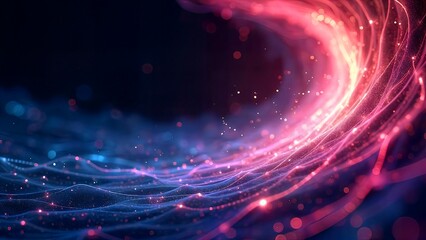 Fototapeta premium abstract motion infused swirling gradient indigo and magenta