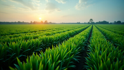 Exploring 5G Agriculture Innovations: High-Speed Connectivity & Precision Technology for Modern Farming & Crop Management - Photo Stock Concept with Left Space