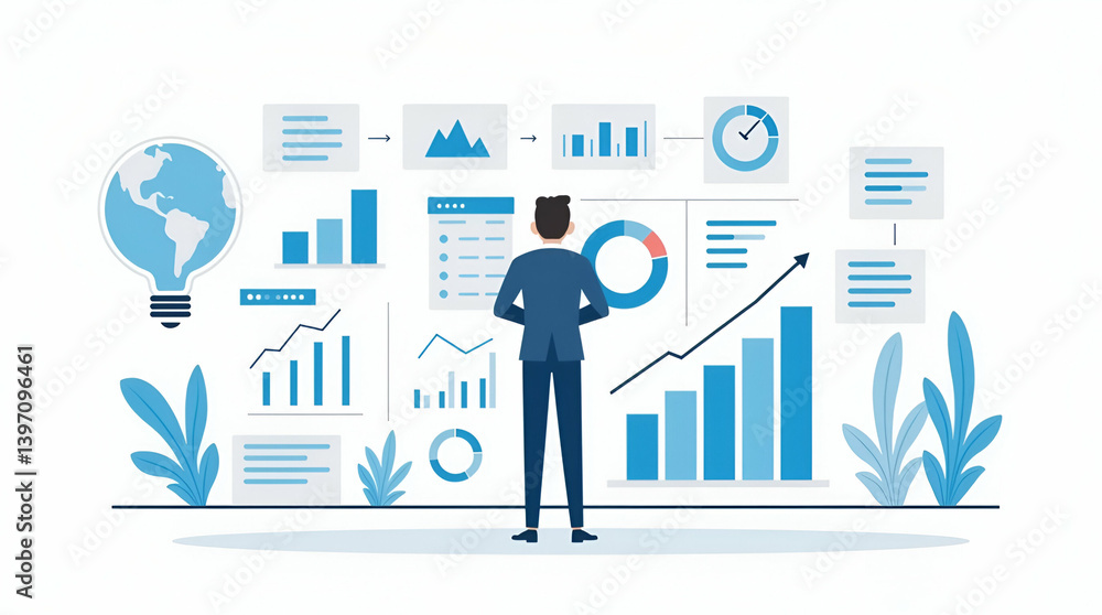 Aufkleber explore innovative ai-powered business dashboards: advanced analytics, machine learning insights & s