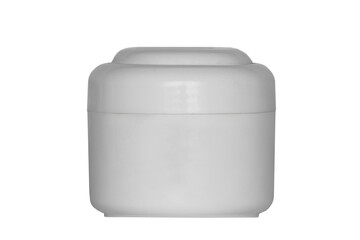 Simple white container  isolated on white background