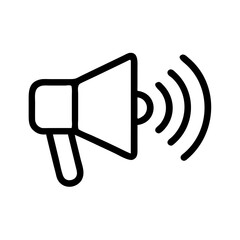 Megaphone with Sound Waves Icon Design