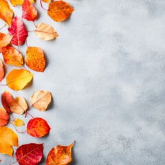Falling autumn leaves nature scene close-up photography textured background vibrant colors seasonal concept