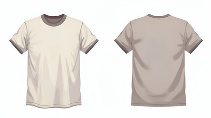 Trendy T-Shirt Design Mockup: Vibrant Graphics & High-Quality Prints for Modern Fashion Marketing | Creative Flat Vector Illustrations for Apparel Layouts