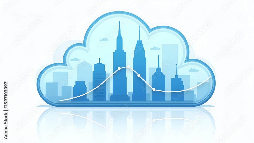 Poster emerging cloud computing trends: dynamic data & it solutions for global enterprise growth - cute vec