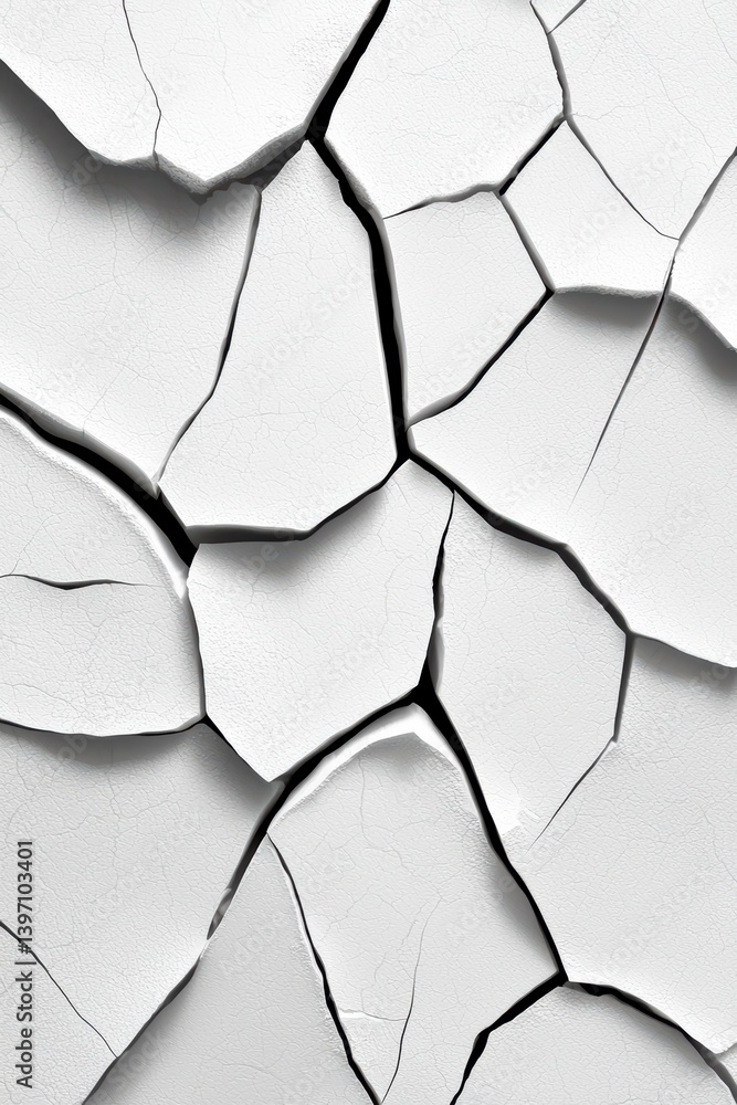 Poster cracked textured surface abstract art minimalist style studio setting close-up view modern design co