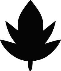 Simple Silhouette of a Leaf