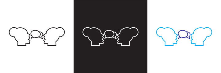 Speaking  icon .Design for decoration, sticker, icon, etc. Vector illustration. isolated on white and black background. EPS 10