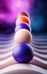 Naklejka premium colored balls on black background