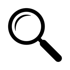 Magnifying glass icon, magnifer icon, loupe or search icon.