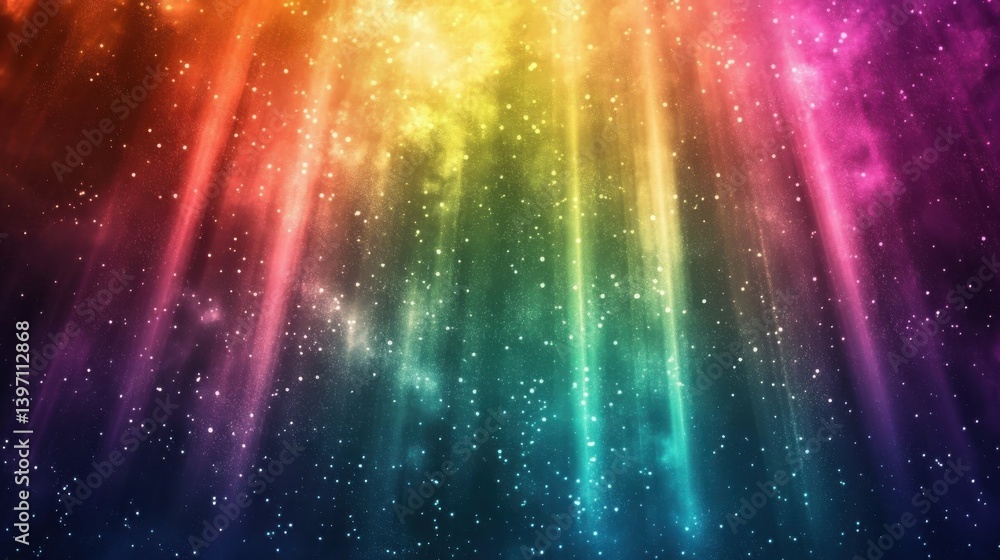 Aufkleber colorful rainbow template for creative projects and designs with a vibrant gradient spectrum effect 