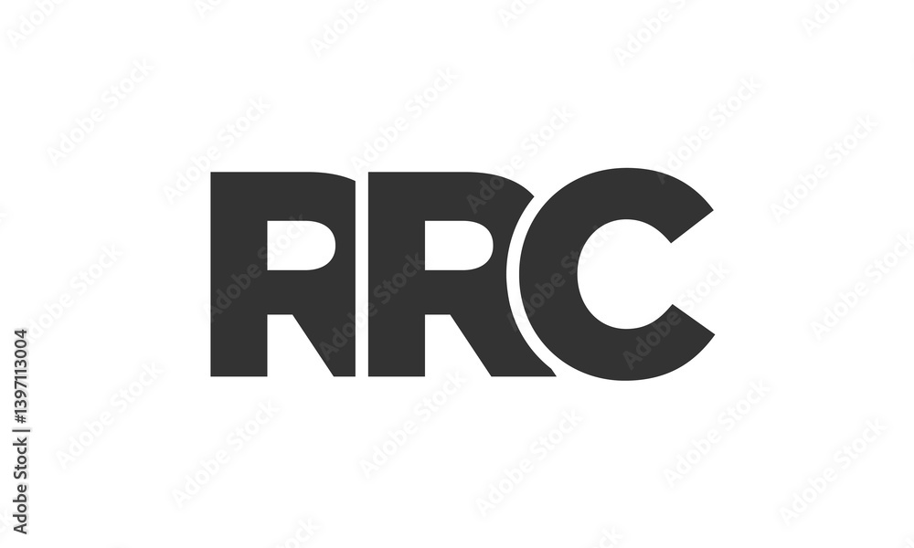 Fototapete rrc logo design template with strong and modern bold text. initial based vector logotype featuring s
