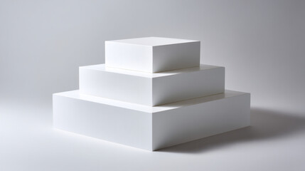 White cube product display stand mockup for presentation platform podium showcase promotion background 3d render