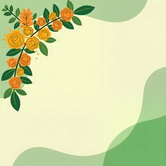 Fototapeta premium Fresh floral background wall