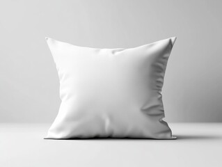 White decorative pillow on a clean surface in bright lighting