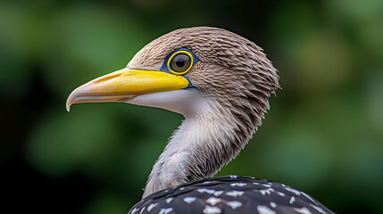 Close-Up of a Bird's Head with Beautiful Feather Details