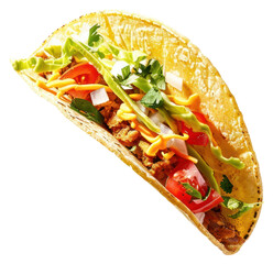 PNG Dissected floating taco ketchup food.