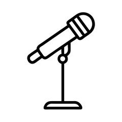 Microphone with Stand Base Icon Design