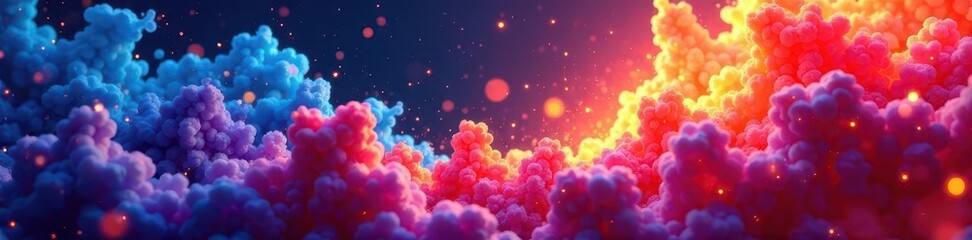 Abstract swirls, vibrant hues, creative energy, digital art, whimsical, pattern