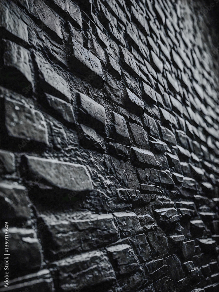 Poster close-up view of a textured monochrome wall, offering subtle visual depth.