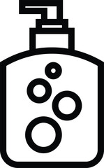 Bottle vector outline. soap bottle - shampoo bottle - Liquid soap - shower gel - lotion.