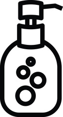 Bottle vector outline. soap bottle - shampoo bottle - Liquid soap - shower gel - lotion.