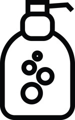 Bottle vector outline. soap bottle - shampoo bottle - Liquid soap - shower gel - lotion.