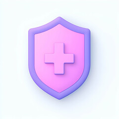 Obraz premium Minimalist Icon of a Shield Protecting Health and Safety