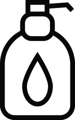 Bottle vector outline. soap bottle - shampoo bottle - Liquid soap - shower gel - lotion.