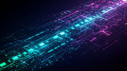 Fototapeta premium Digital innovation concept for your design. Abstract technology background