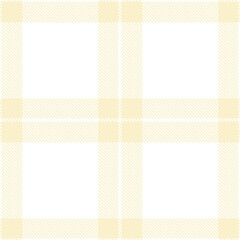 Fototapeta premium Elegant Vibrant white & Sandy pale Seamless Tartan Textile Design