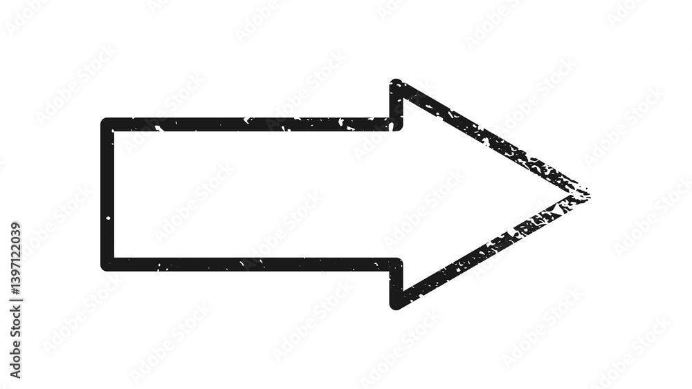 Poster grunge border in arrow form