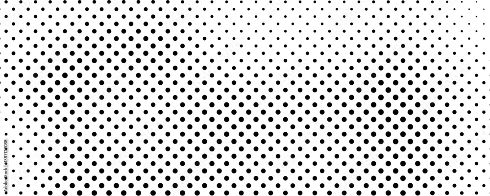 Poster monochrome halftone background with dots