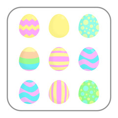 set of easter eggs
