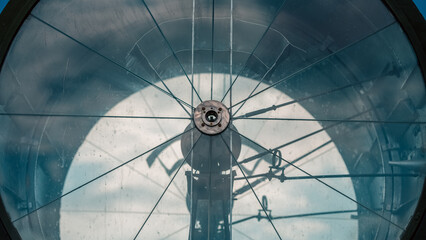 old military air defense searchlight in the war in Ukraine Without soldiers