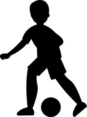 People Playing Soccer Silhouette