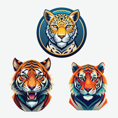 beautiful bengal tiger with lush green habitat background