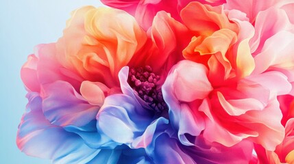 Fototapeta premium Beautiful abstract colorful flower design. Generative AI illustration
