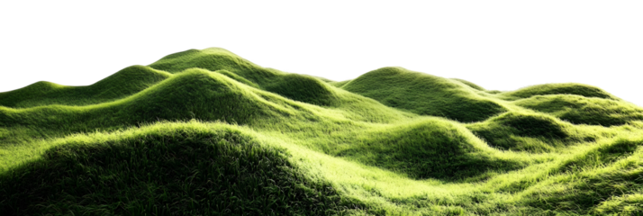 Green Hillscape: A vibrant, panoramic view of undulating hills blanketed in lush, verdant greenery, the serene landscape embodies nature's pure beauty and tranquility.