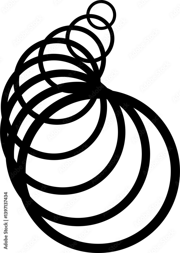 Poster circle with curve line gradient. futuristic technology concept