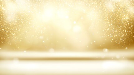 Golden-toned dreamy bokeh background with soft-focus light spots creating a magical and inviting atmosphere