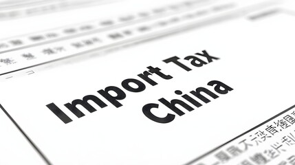 Obraz premium Detailed Import Tax Receipt Document from China for Review