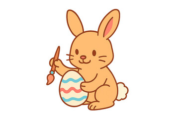 easter bunny painting easter egg