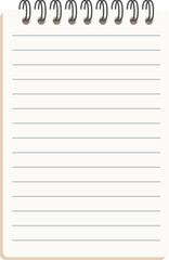 Vertical Spiral Notepad with Lined Pages