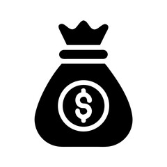 Money Bag with Dollar Symbol Icon Design