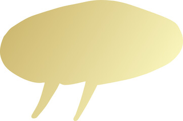 Golden speech bubbles drawing style